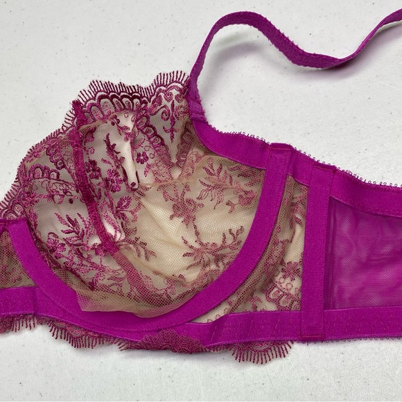 NWT Dida Von Teese RUBINE RED Unlined Underwire, 38C *P1015 - Picture 9 of 11